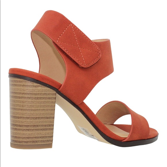 Peep Toe Ankle Cuff Chunky Kitten Heel Sandal - Picture 4 of 4